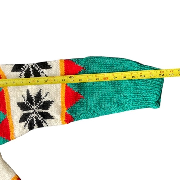 Handmade Wool Fair Isle Sweater Men’s L/XL Vintage Knit Jumper DAN Embroidered - Picture 7 of 7